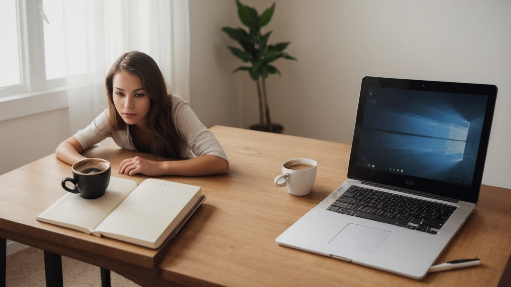 Persona che segue un corso online da casa
